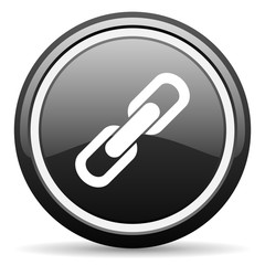 link black circle glossy web icon