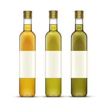 Alcohol Beverages Drinks Whiskey or Sunflower Olive Oil Glass Bottles