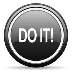 do it black circle glossy web icon