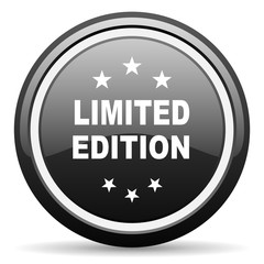limited edition black circle glossy web icon