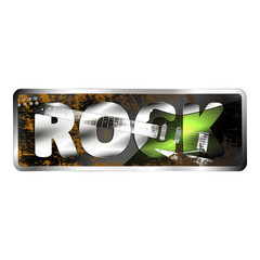 reflection electric guitar in rock inscriptions uno