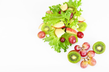 Naklejka na ściany i meble Lettuce, Apple and Grapes Salad
