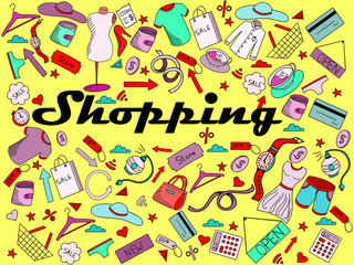 Shopping vector illustration