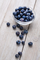 Blueberry in glass bowl