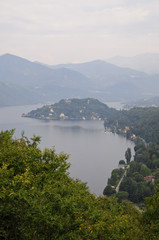 Blick auf Lago di Orta, Piemont, Italien