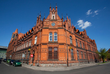 Zabytkowy budynek pocztowy w stylu neogotyckim, Bydgoszcz, Polska
Old post office in Bydgoszcz, Poland