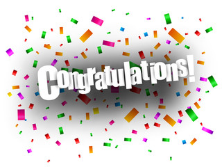 Congratulations greeting card paper cut