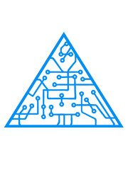 triangular shape microchip technology cool design pattern