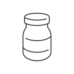 line icons Medical Pharmacist, medicine bottles icon