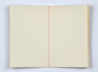 Open agenda or planner with blank pages