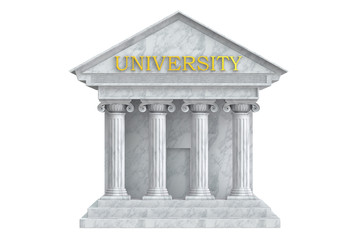 Obraz premium University building with columns, 3D rendering
