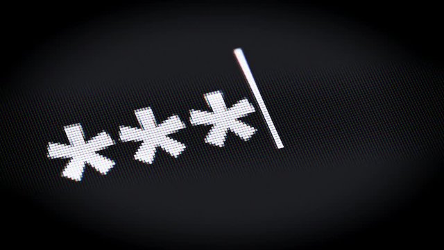 Password on the screen