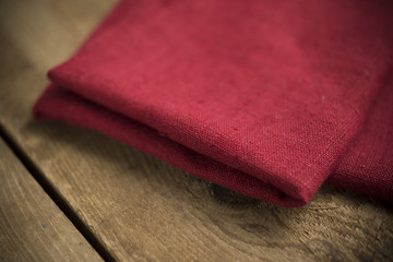 Obraz na płótnie Canvas Folded Red Cotton Fabric
