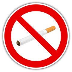 Cigarette traffic sign