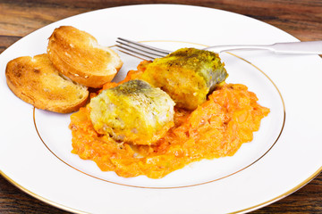 Fish in Greek with Onion and Carrot