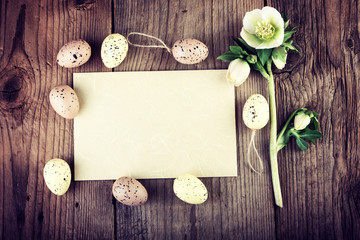 Easter vintage background. Text space.