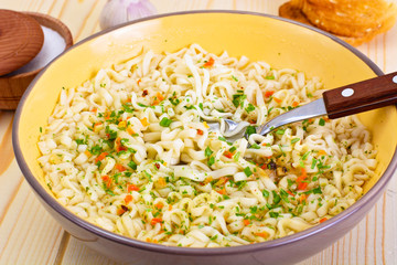 Tasty Chicken Soup with Chinese Noodles