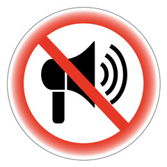 zakaz używania megafonu  - obrazy, fototapety, plakaty