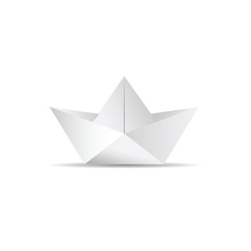 paper boat icon illustration