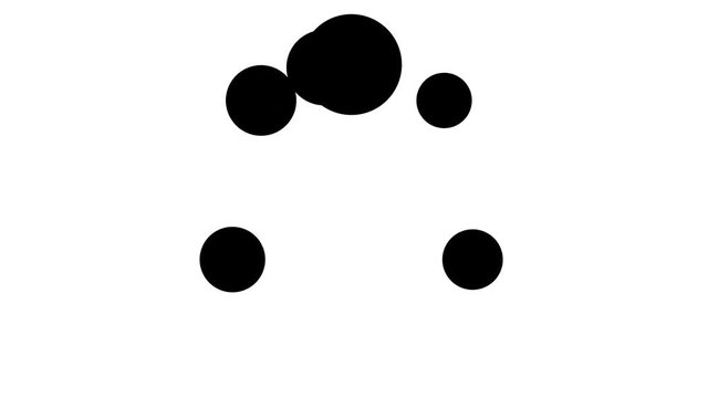Progress loading bar UI indicator. Black Chasing Dots Loading Circle. Download progress, preloader animation web design template, interface upload. Animation of UI element in 4K alpha matte channel