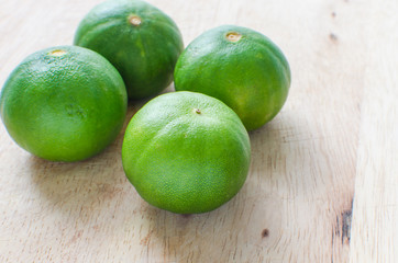 lemon on wood background