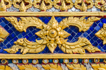 background and texture ,Wat Pho or Pho Temples in Bangkok ,Thailand