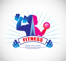 fitness vector logo design template. gym or sport icon