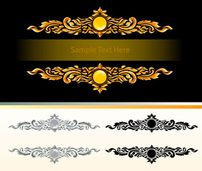 Design Elements Corners And Borders set for sticker cut and frame, line thai in temple and buddha tamplet,vector