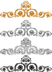 Design Elements Corners And Borders set for sticker cut and frame, line thai in temple and buddha tamplet,vector