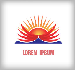 sun logo vector design