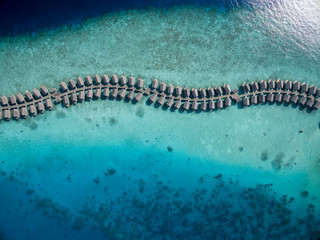 Obraz na płótnie Canvas Small tropical island. View from drone. Maldives,Indian ocean