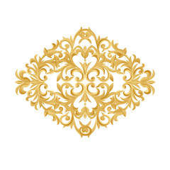 Ornament elements, vintage gold floral designs