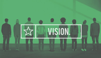 Fototapeta premium Vision Aspiration Direction Goals Inspiration Concept