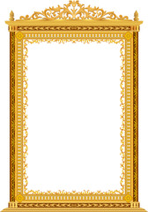 gold frame vector for text background