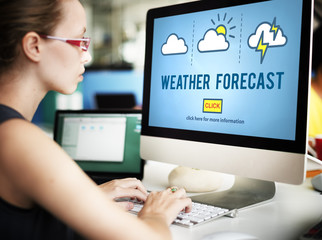 Obraz na płótnie Canvas Weather Forecast Temperature Meteorology Concept