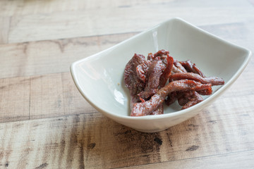 Fried slice beef