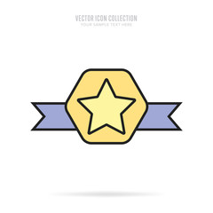 Fototapeta premium Awar icon vector isolated on white background. Flat design style.