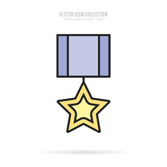 Awar icon vector isolated on white background. Flat design style.
