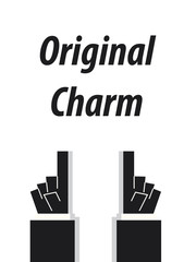 ORIGINAL CHARM typography vector 