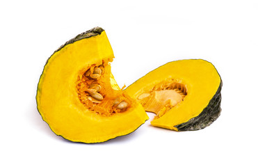 Slice of ripe pumpkin.