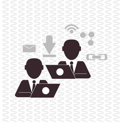 icon of business people, vector design