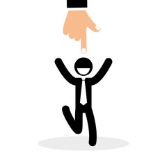 Flat illustration about Human resources 