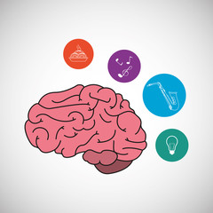 Think different design over white background