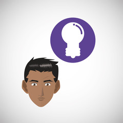 Social media with boy design over white background