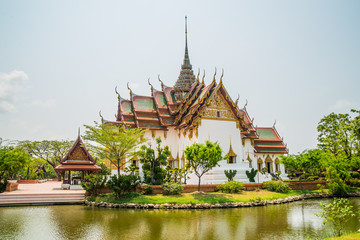 Fototapeta na wymiar Pavillion of the Enlightened, Ancient City, Samutprakarn,Thailand. 