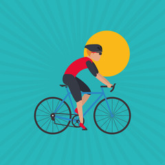 Flat illustration of bike lifesyle design