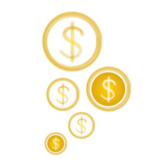 Obraz premium Dollars. Brush line, illustration.