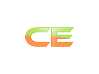 Green Orange shiny CE letters