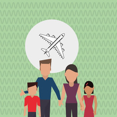 Fototapeta na wymiar Flat illustration of family design