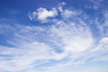 blue sky background with clouds.